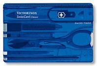 Швейцарская карта Victorinox SwissCard Classic, синий полупрозрачный, коробка подарочная [0.7122.t2]