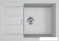 Мойка S2D 611-62/435 цвет серый, вентиль-автомат, скрытый перелив под пластиной, сифон в комплекте