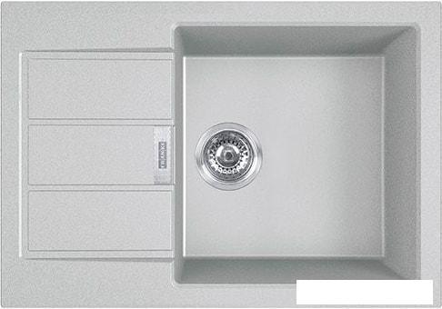 Мойка S2D 611-62/435 цвет серый, вентиль-автомат, скрытый перелив под пластиной, сифон в комплекте - фото 1 - id-p215144315