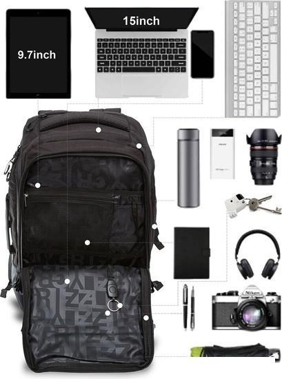 Городской рюкзак Grizzly RQ-019-21 (черный) - фото 6 - id-p215078597