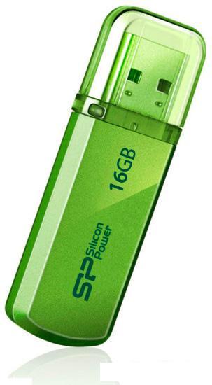 USB Flash Silicon-Power Helios 101 16GB зеленый [SP016GBUF2101V1N] - фото 2 - id-p215082758