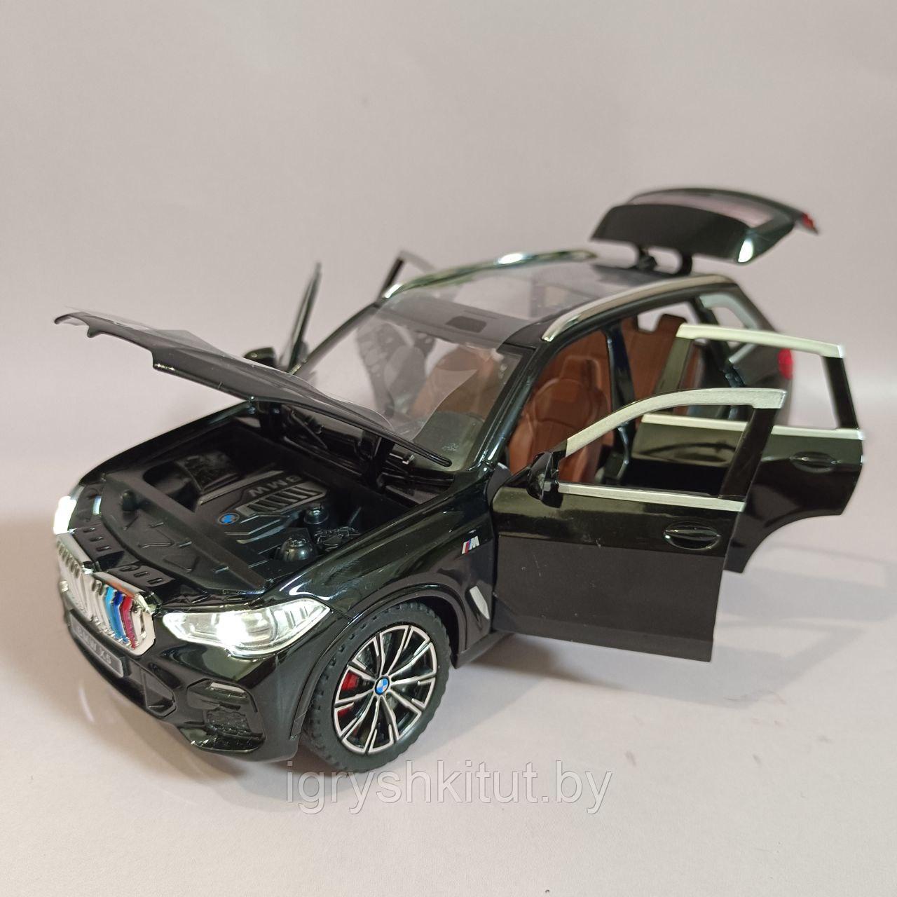 Инерционная металлическая машинка BMW X5, свет, звук, двери открываются, инерция - фото 4 - id-p215279055