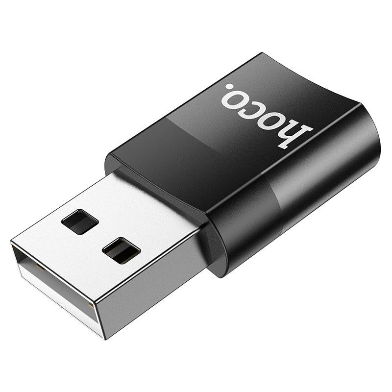 Переходник USB - Type-C - HOCO UA17, OTG, чёрный - фото 8 - id-p215280483