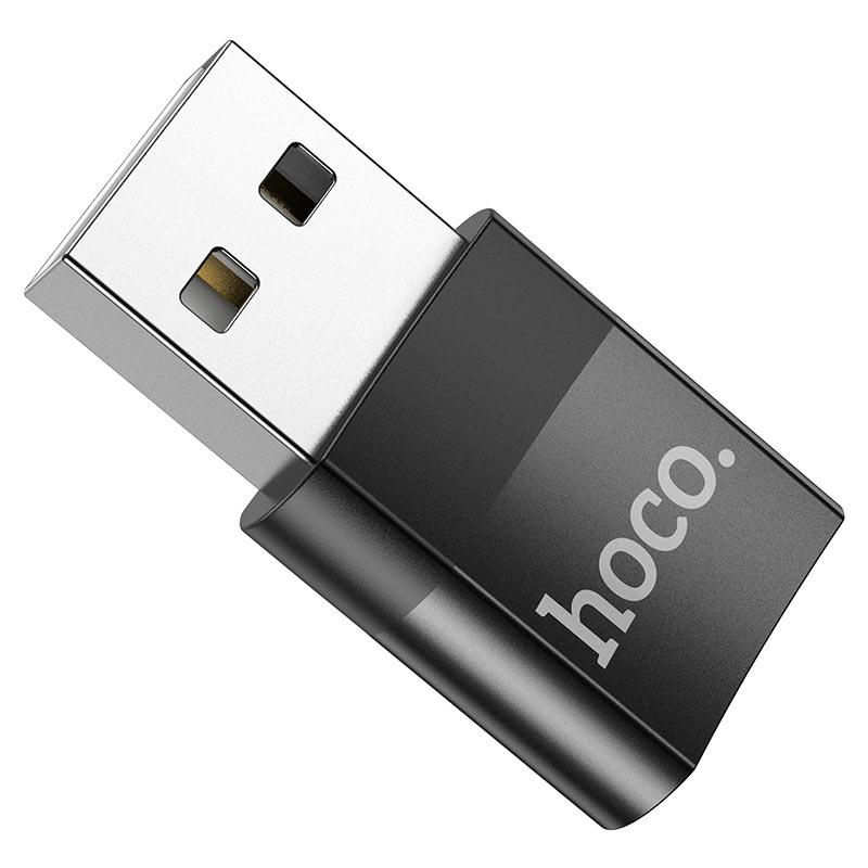 Переходник USB - Type-C - HOCO UA17, OTG, чёрный - фото 4 - id-p215280483