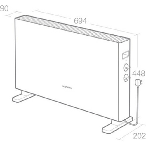 Обогреватель конвекторный Smartmi Electric Heater 1S (DNQZNB04ZM) Европейская вилка - фото 5 - id-p215279438