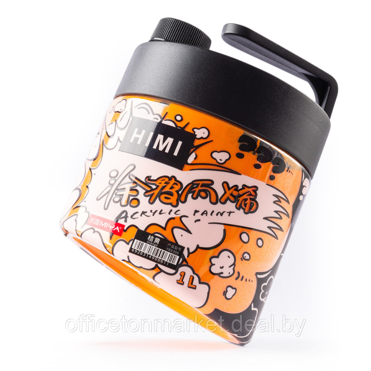 Краски акриловые "Himi Miya", 022 оранжевый, 1 л, банка с помпой - фото 1 - id-p215279600