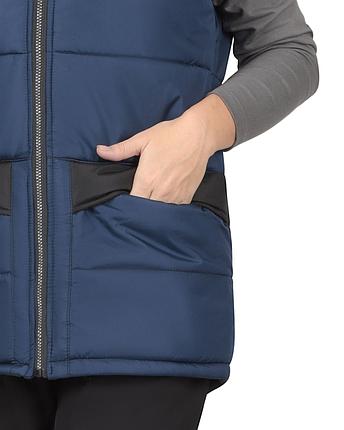 Жилет СИРИУС-ЕВРОНИКА утепленный синий с чёрным, фото 2