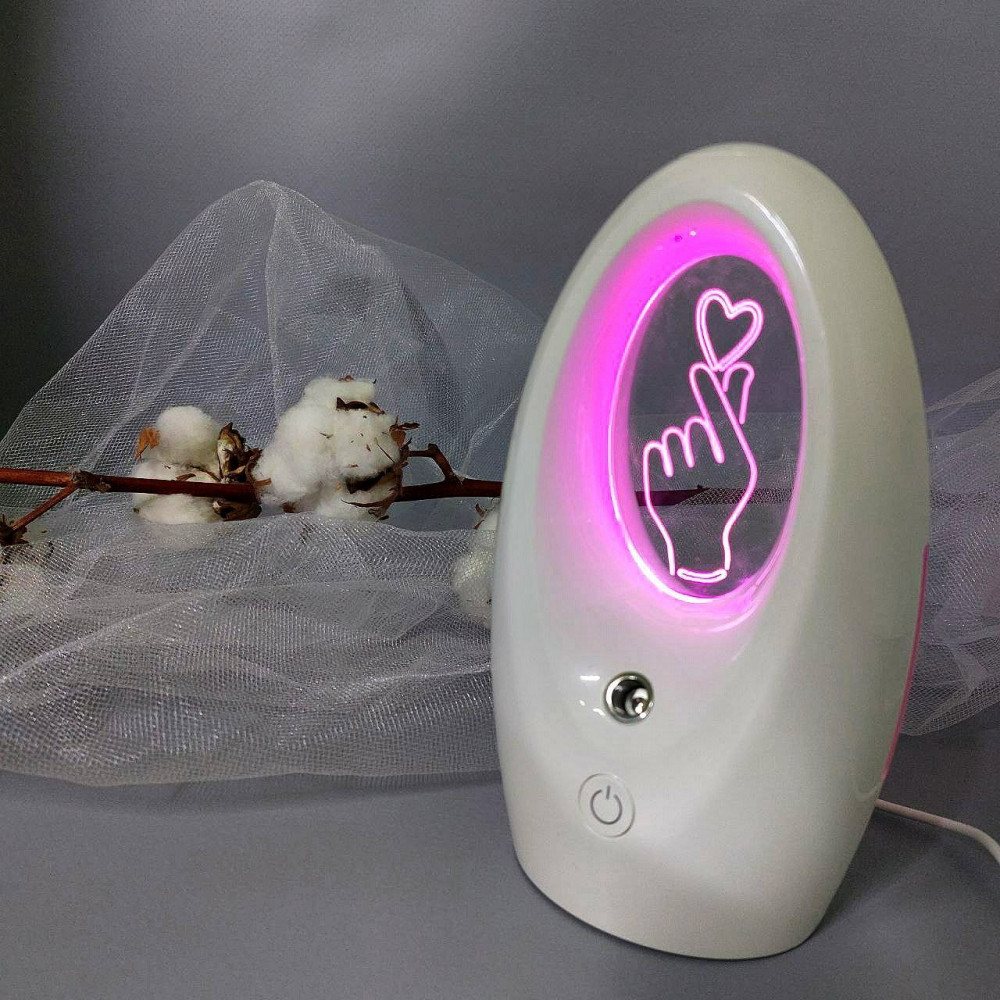 Ультразвуковой увлажнитель (аромадиффузор) воздуха ночник Humidifier Q2 с 3D подсветкой 320 ml - фото 8 - id-p215281228