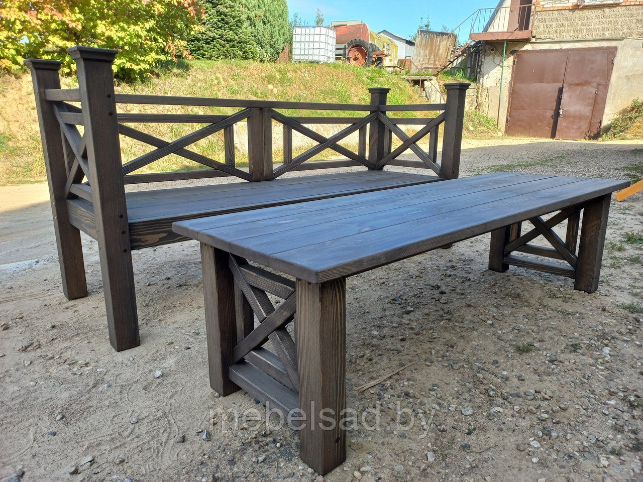 Набор садовый и банный из массива сосны "Прованс Супер №3" 1,6 метра 2 предмета