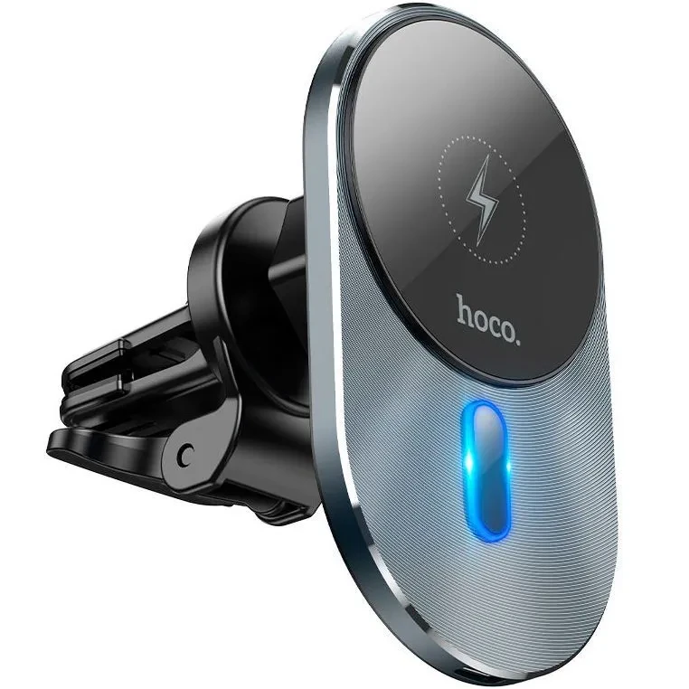 Автомобильный держатель для телефона CA91 Magic magnetic wireless fast charging car holder серый - фото 1 - id-p215282036