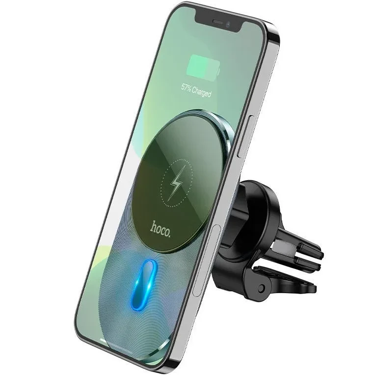 Автомобильный держатель для телефона CA91 Magic magnetic wireless fast charging car holder серый - фото 5 - id-p215282036
