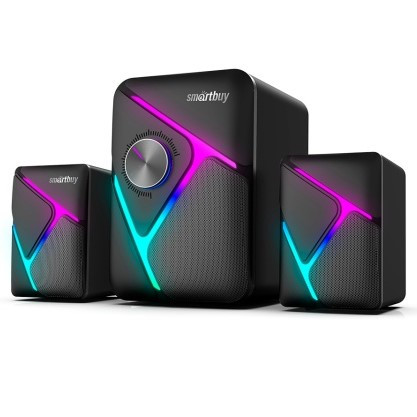 Акустическая 2.1 система - Smartbuy S2, 12Вт, Bluetooth, Rainbow подсветка (SBA-4500) - фото 1 - id-p215282025