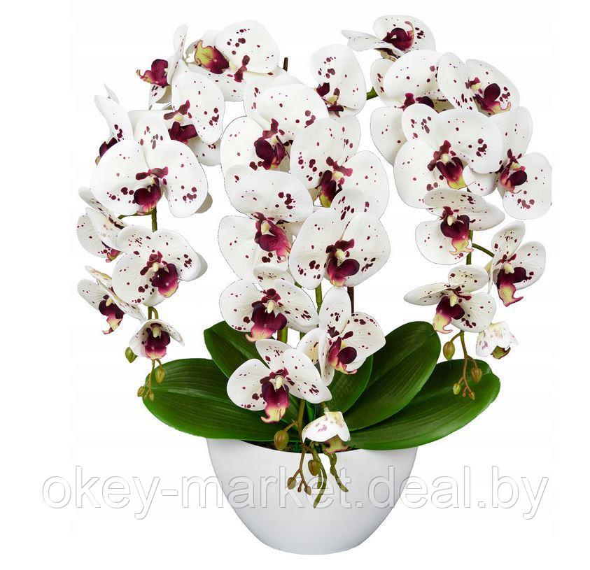 Цветочная композиция из орхидей в горшке 3 ветки D-570