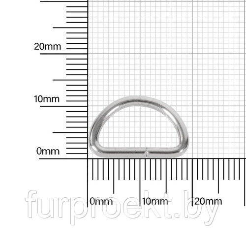 Полукольцо 15х7,5мм (2мм) никель роллинг - фото 1 - id-p154923603
