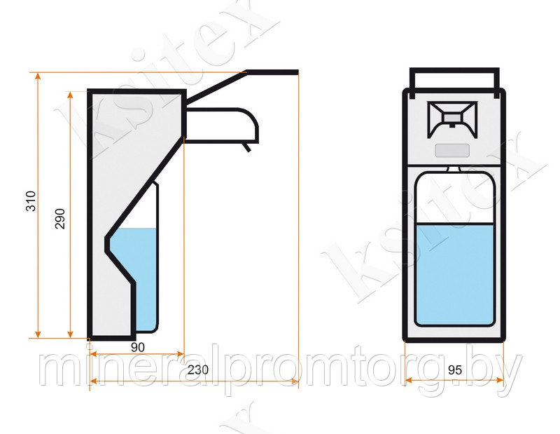 Дозатор локтевой для мыла жидкого Ksitex SM-1000 - фото 2 - id-p164030371