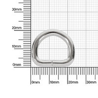 Полукольцо 15х13 мм (4мм) никель роллинг D
