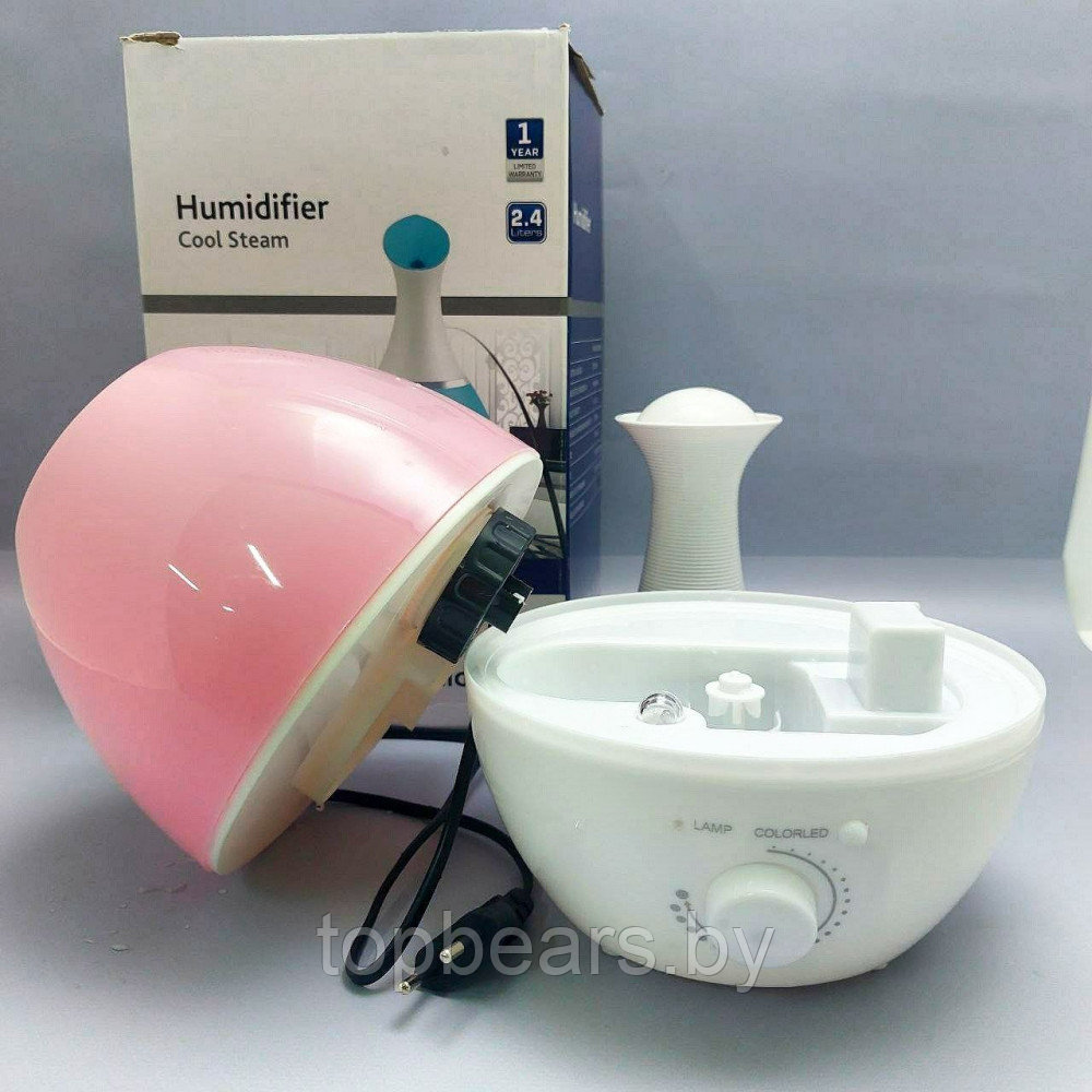 Увлажнитель воздуха Cool Steam Humidifier, резервуар 2,4 литра с подсветкой 220V - фото 2 - id-p215284298