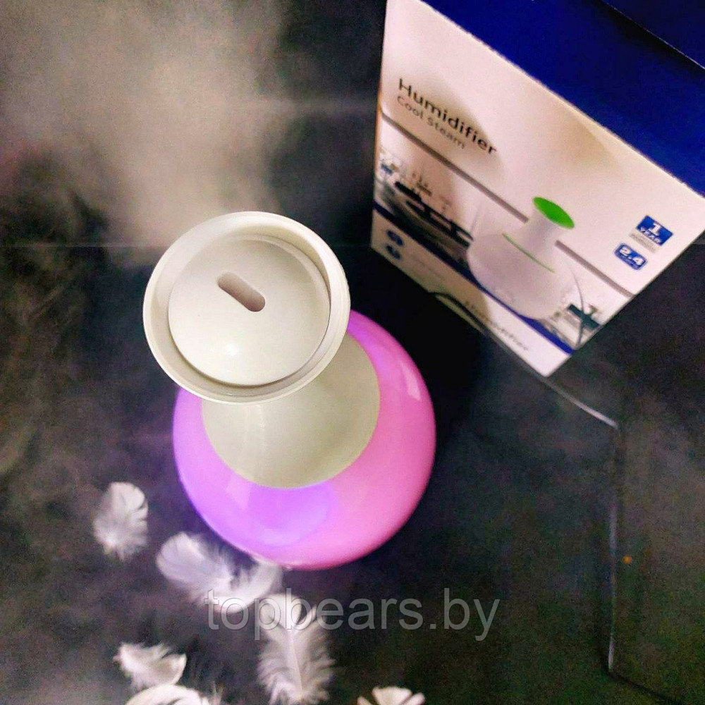 Увлажнитель воздуха Cool Steam Humidifier, резервуар 2,4 литра с подсветкой 220V - фото 7 - id-p215284298