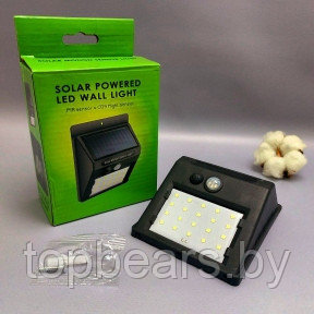Светодиодный уличный светильник на солнечных батареях 20 LED solar powered led wall light 5W с датчиком - фото 1 - id-p215284303