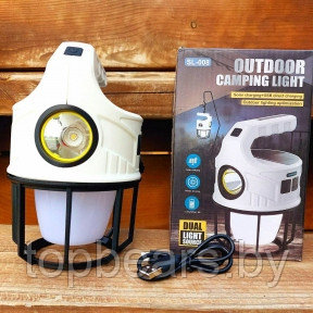 Кемпинговый ручной фонарь-лампа Outdoor camping light SL-008 (USB, солнечная батарея, 6 режимов работы, - фото 1 - id-p215284311