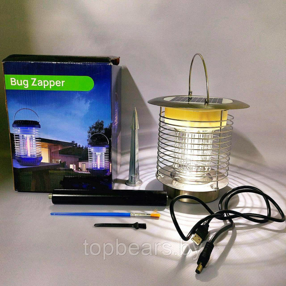 Антимоскитный уличный светильник-ловушка для комаров Bug Zapper JSD-003 на солнечных батареях или USB (режим - фото 9 - id-p215284315