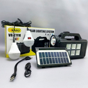 Многофункциональная кемпинговая осветительная зарядная станция Solar lighting system VR-77, 4000 мАч - фото 1 - id-p215284580