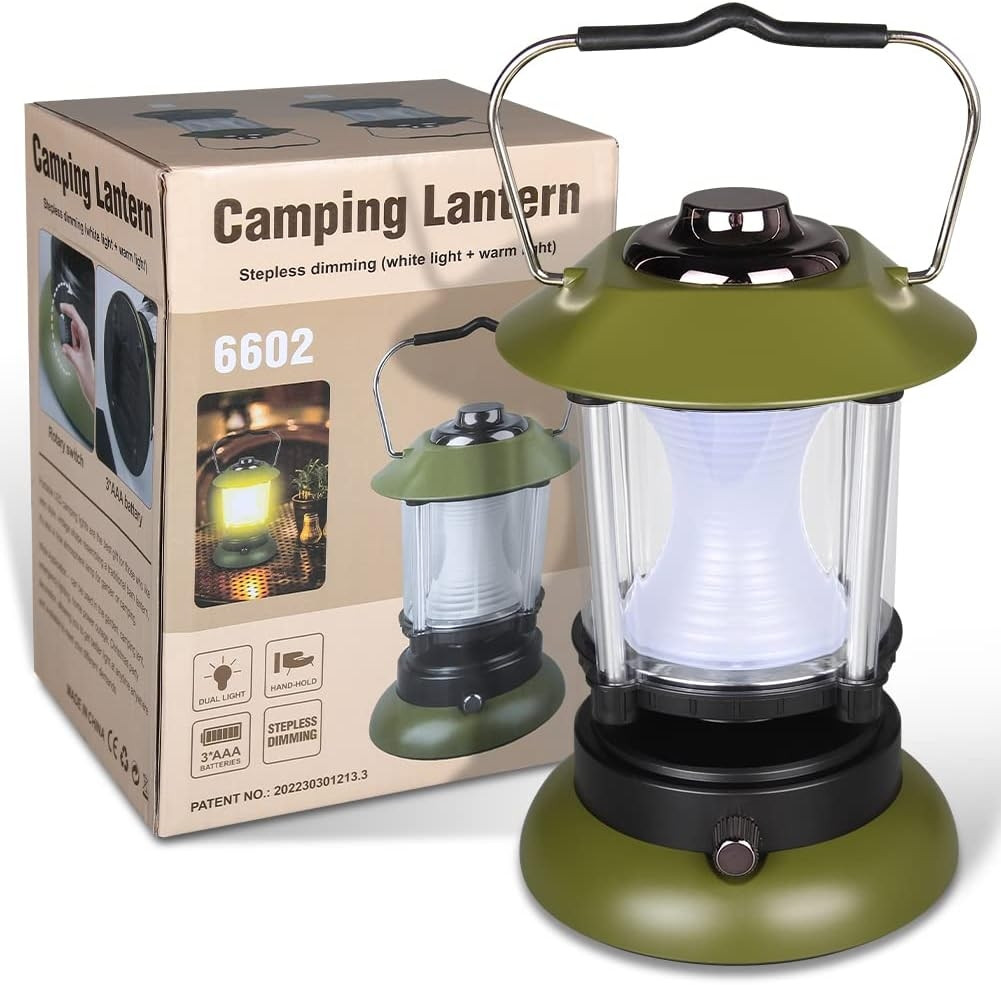 Кемпинговая лампа в стиле ретро Camping lantern 6602 с регулируемой яркостью (USB или батарейки, 3 режима - фото 9 - id-p215284589