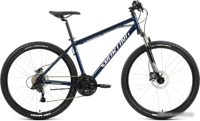 Велосипед Forward Sporting 27.5 3.2 HD р.17 2022 (темно-синий/серебристый) - фото 1 - id-p210499456