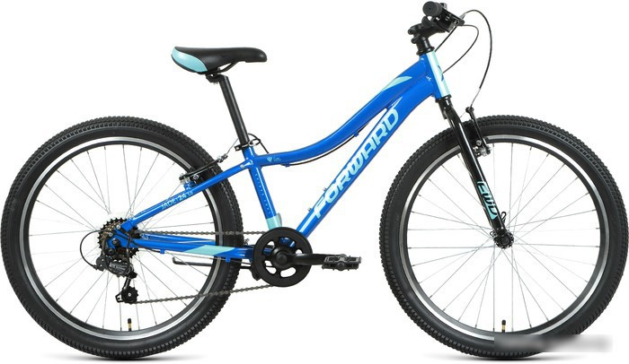 Велосипед Forward Jade 24 1.0 2022 (синий/бирюзовый) - фото 1 - id-p210499549