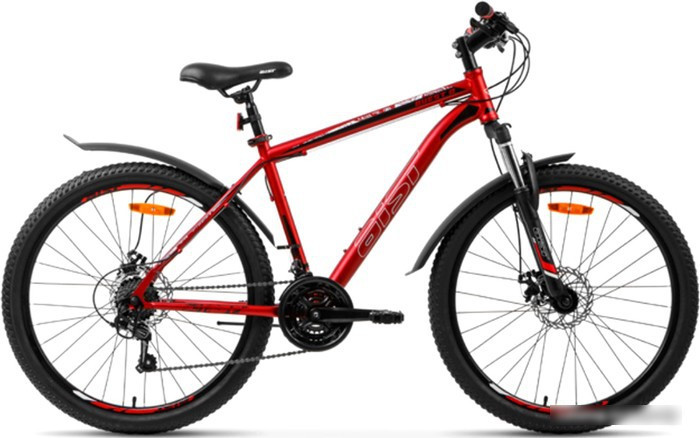 Велосипед AIST Quest Disc 26 р.20 2022 (красный/черный) - фото 1 - id-p210499850