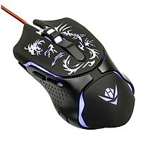 Мышь MOG-25U Nakatomi Gaming mouse - игровая, 6 кнопок + ролик, 7-ми цветная подсветка, USB, черная