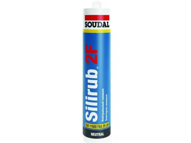 Силикон нейтральный "Soudal" SILIRUB 2 бесцветный 600 мл - фото 1 - id-p215285344