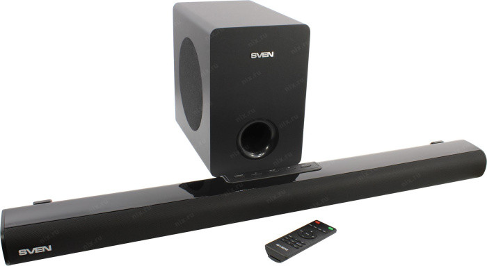 Колонки SVEN SB-2150A Black (саундбар 2x40W+Wireless Subwoofer 100W дерево USB Bluetooth ПДУ) SV-019556 - фото 1 - id-p215284747