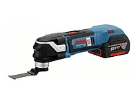 Аккум. многофункциональный инструмент (реноватор) BOSCH GOP 18V-28 L-BOXX + шлифлисты (18.0 В, Li-Ion, 2 акк.,