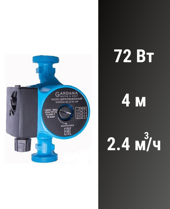 Насос циркуляционный GARDANA GR 25-40 180 для смесительного узла, фото 2