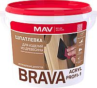 Шпатлевка BRAVA ACRYL PROFI-1 для изд. из древесины белая 0,5 л (0,7 кг)