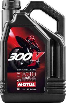 Масло для мотоцикла Motul 300V 4T Factory Line Road Racing 5W30 4л