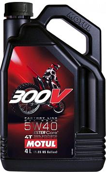 Масло для мотоцикла Motul 300V FL ROAD RACING 5W40 4T 4л