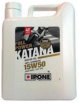 Масло для мотоцикла IPONE FULL POWER KATANA 15W50 100% Synthetic 4 л