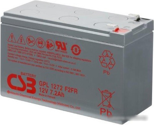 Аккумулятор для ИБП CSB GPL1272 F2FR (12В/7.2 А·ч) - фото 1 - id-p215306144