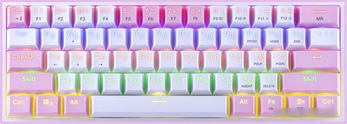 Клавиатура Redragon Fizz (розоый/белый) - фото 1 - id-p215307137