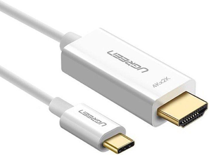 Кабель Ugreen MM121 HDMI - USB Type-C (1.5 м, белый) - фото 1 - id-p215307845