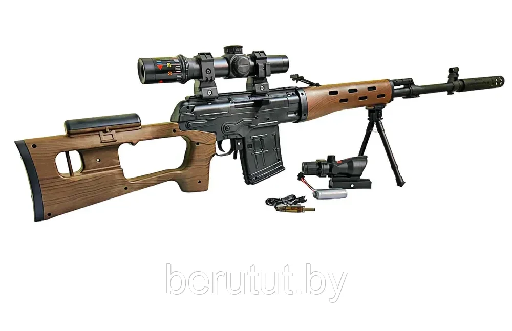 Снайперская винтовка СВД с оптическим прицелом электропневматическая - фото 3 - id-p215307913