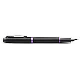 Ручка перьевая Parker "IM Vibrant Rings F315", M, черный, фиолетовый, патрон синий, фото 5