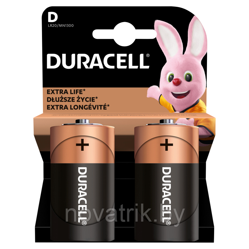 Батарейка DURACELL LR20/MN1300 2BP, США (Цена за шт без НДС)