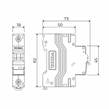 Автоматический выключатель 1P 16 A C 6 kА / W901P166, фото 3