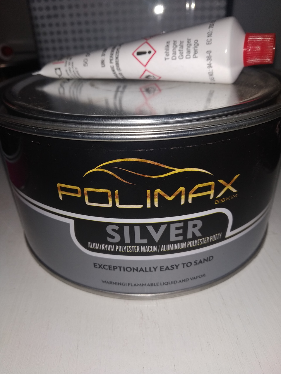 Шпатлевка автомобильная с добавкой алюминия POLIMAX SILVER 0,5 - фото 1 - id-p149068109