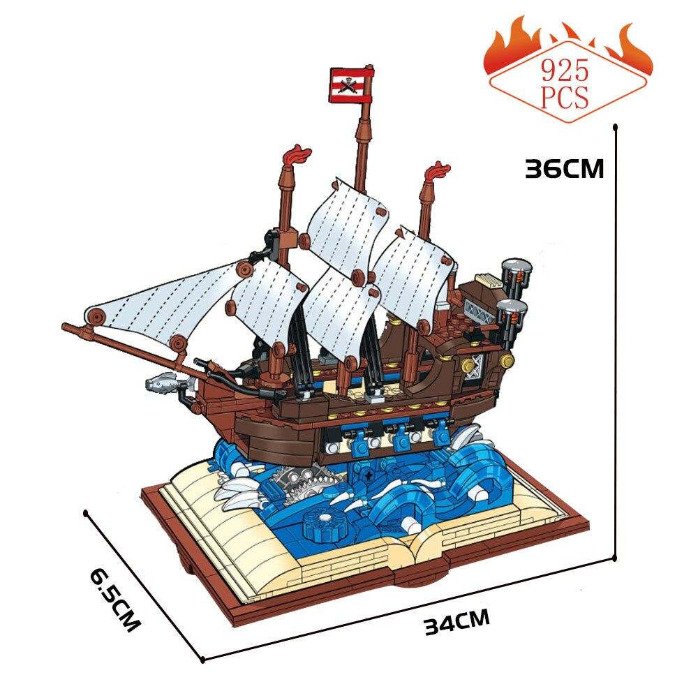 Конструктор 13042 книга приключений корабля, боевой корабль имперский парусник пиратский корабль 925 деталей - фото 2 - id-p215310687