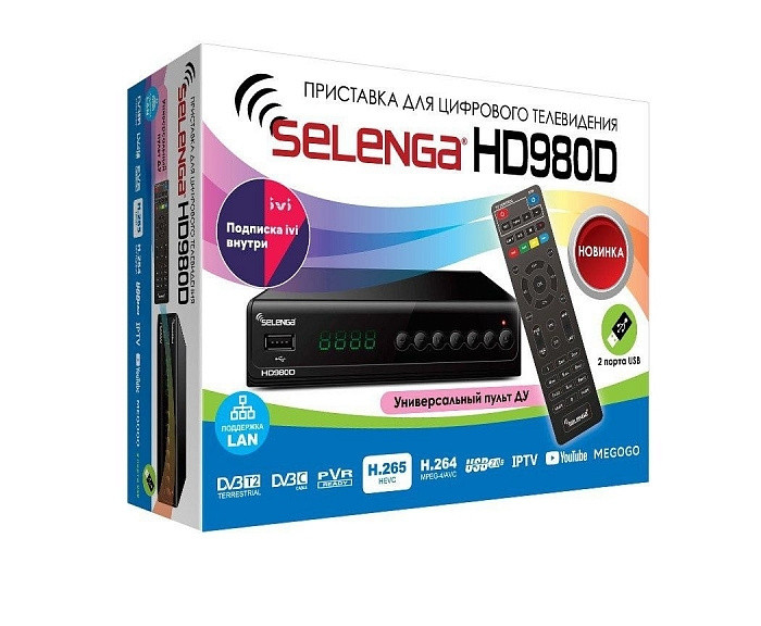 Ресивер цифровой SELENGA HD980D эфирный DVB-T2 - фото 1 - id-p215311906