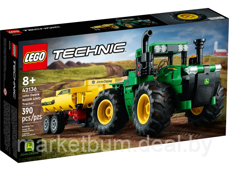 Конструктор LEGO Technic 42136, Трактор John Deere 9620R 4WD - фото 2 - id-p215311672